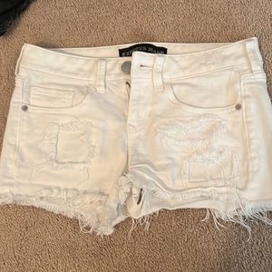 EUC express white distressed shirt size 00